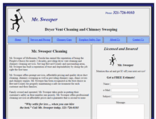 Tablet Screenshot of mrsweepercleaning.com